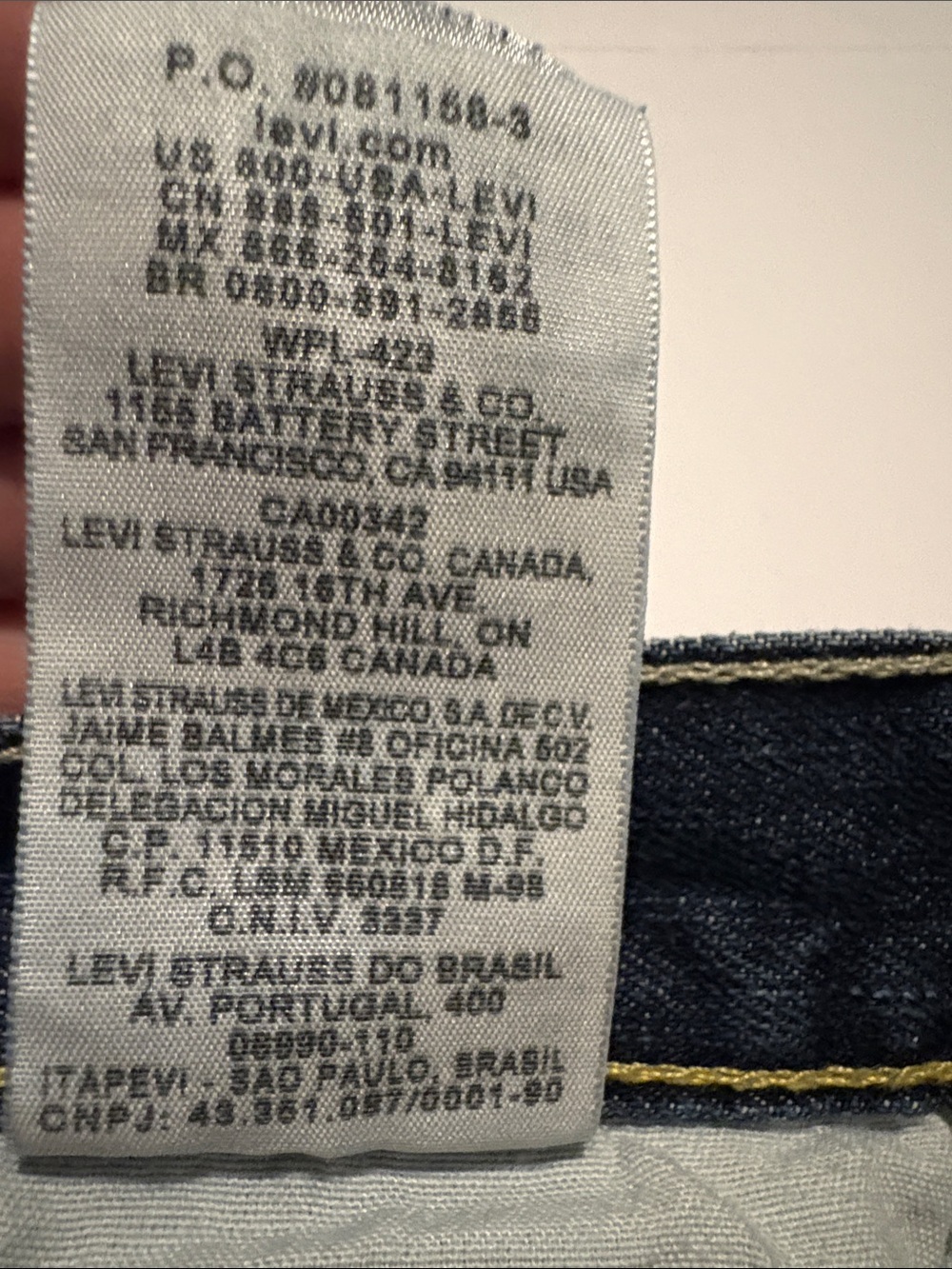 Levi's 505 Straight Men’s Jeans in Dark Blue Denim, Sz 36. - Picture 13 of 13